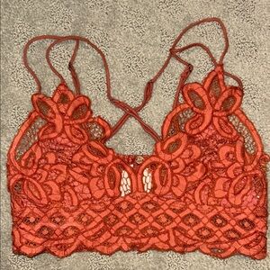 Free People Orange Lace Bandeau